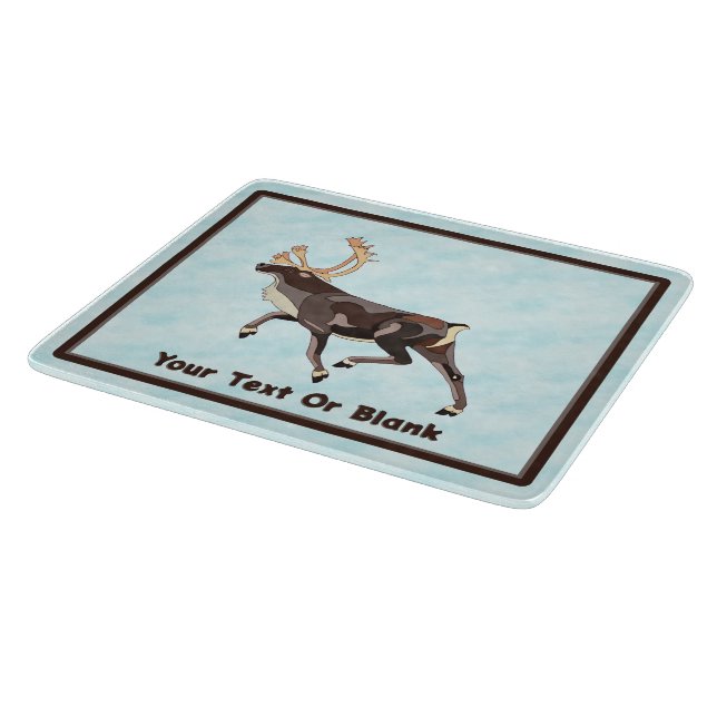 Planche À Découper Caribou/Reindeer d'art populaire (Coin)