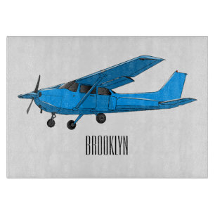 Planche À Découper Caricature d'avion à voilure fixe