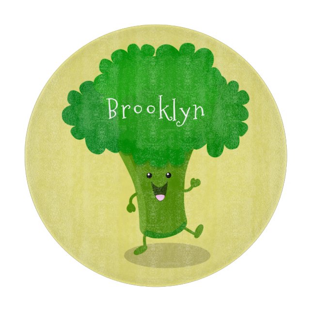 Planche À Découper Caricature de brocoli dansant Cute kawaii (Devant)