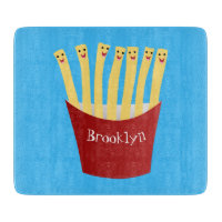 Caricature de frites Cute kawaii fast food