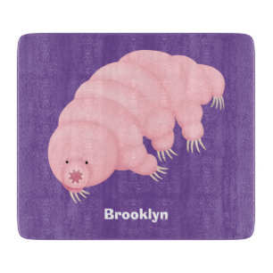 Planche À Découper Caricature d'ours d'eau tardigrade rose mignon