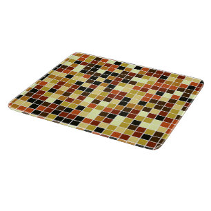 Planche À Découper Carreaux de Piscine, Carreaux de Mosaïque Marrons,