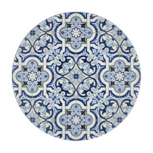 Planche À Découper Carreaux marocains : Bleus Motifs magnifiques.