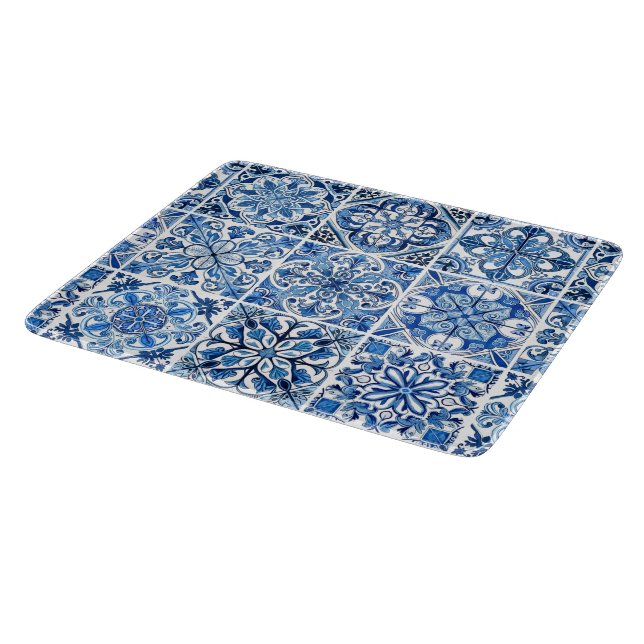 Planche À Découper Carrelage méditerranéen, Portugais, Azulejo, Majol (Coin)