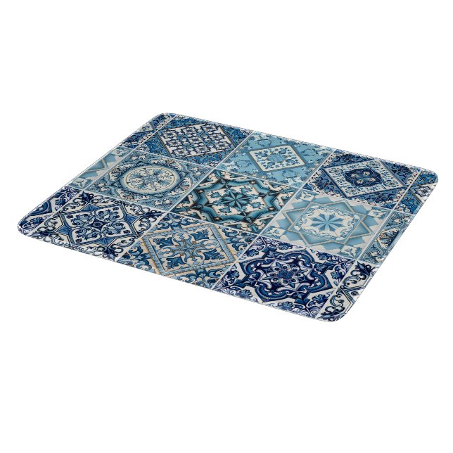 Planche À Découper Carrelage méditerranéen, Portugais, Azulejo, Majol (Coin)