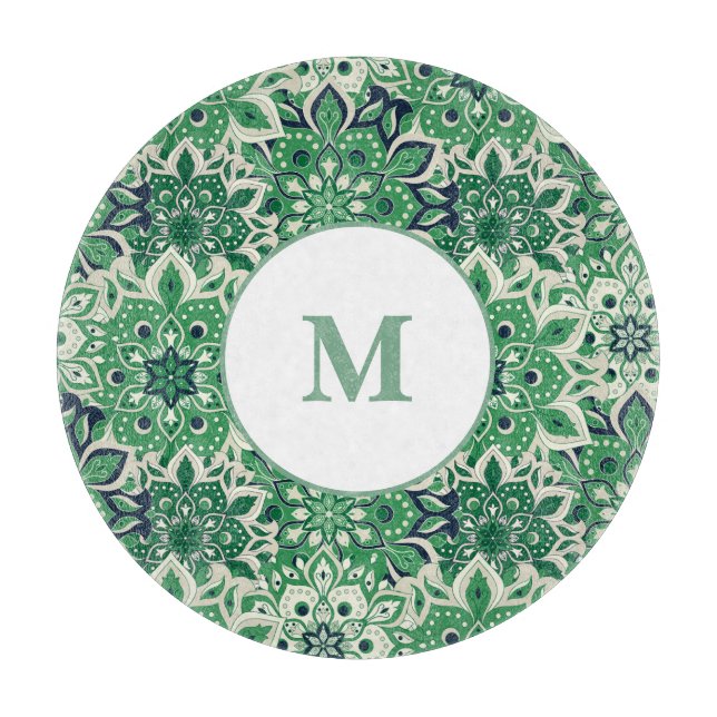 Planche À Découper Carrelage vert en verre (Devant)