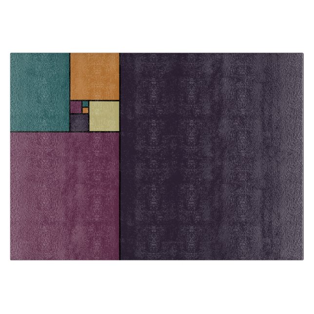 Planche À Découper Carrés d'or de rapport (Devant)