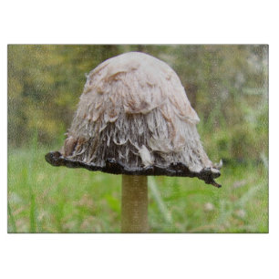 Planche À Découper Carte à découper en verre de champignon Shaggy Ink