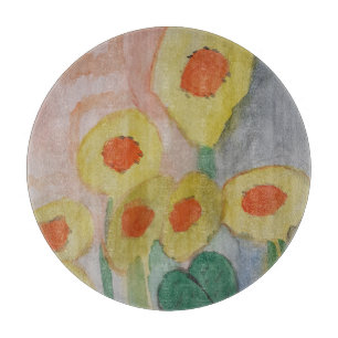 Planche À Découper Carte Abstraite de découpe des tournesols