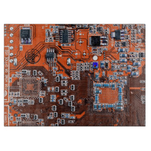 Planche À Découper Carte circuit imprimé circuit orange PCB