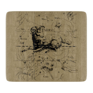 Planche À Découper Carte Constellation Aries Hevelius 1690