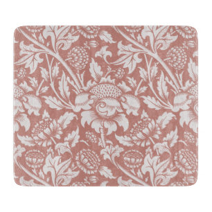 PLANCHE À DÉCOUPER CARTE DE CHOPPAGE EN VERRE : WILLIAM MORRIS : FLOR