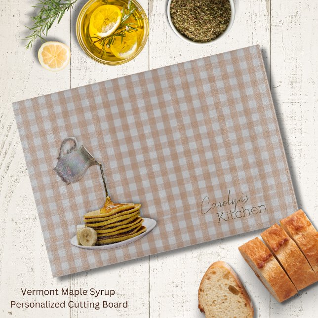 Planche À Découper Carte de coupe du sirop d'érable du Vermont (Vermont Maple Syrup Cutting Board)