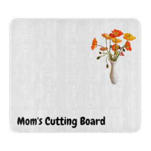 Planche À Découper Carte de découpe de maman avec Vase of Poppies