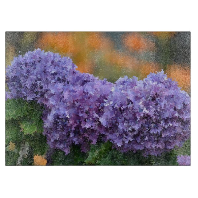 Planche À Découper Carte de découpe impressionniste Hydrangea (Devant)