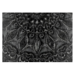 Planche À Découper Carte de découpe Mandala au charbon