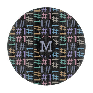 Planche À Découper Carte de découpe monographique personnalisée de "#