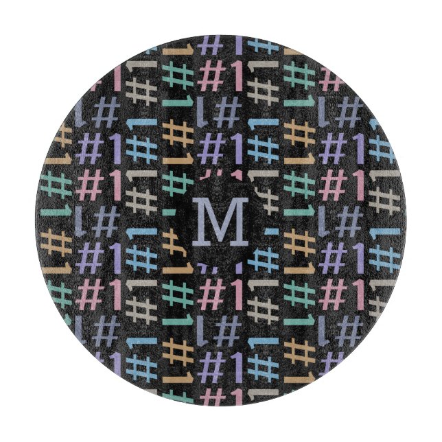 Planche À Découper Carte de découpe monographique personnalisée de "# (Devant)