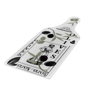 Planche À Découper Carte de découpe personnalisée en vert olive