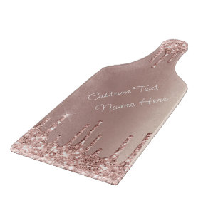 Planche À Découper Carte de découpe rose Gold Parties scintillant ave