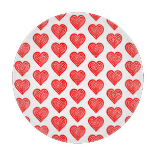 Planche À Découper Carte de jeu rouge Symbole Coeur forme Lino Coupe