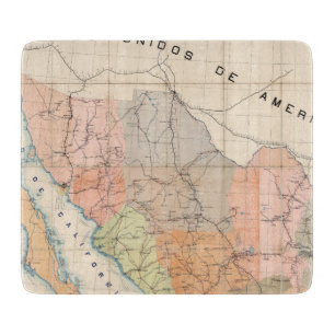 Planche À Découper Carte (de lettre de communications) du Mexique