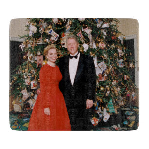 Planche À Découper Carte de Noël du Président Américain Bill Clinton