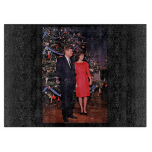 Planche À Découper Carte de Noël du président américain John Kennedy