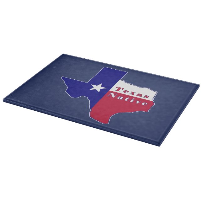 Planche À Découper Carte des drapeaux autochtones du Texas (Coin)