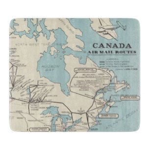Planche À Découper Carte des itinéraires de la poste aérienne du