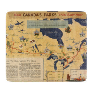 Planche À Découper Carte des parcs du Canada - du Canada