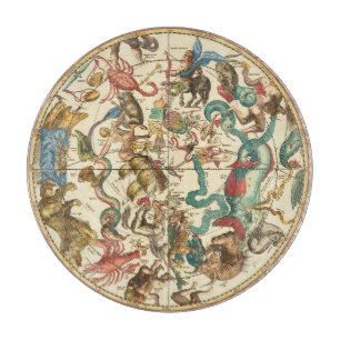 Planche À Découper Carte du ciel de l'hémisphère sud de 1660, édition