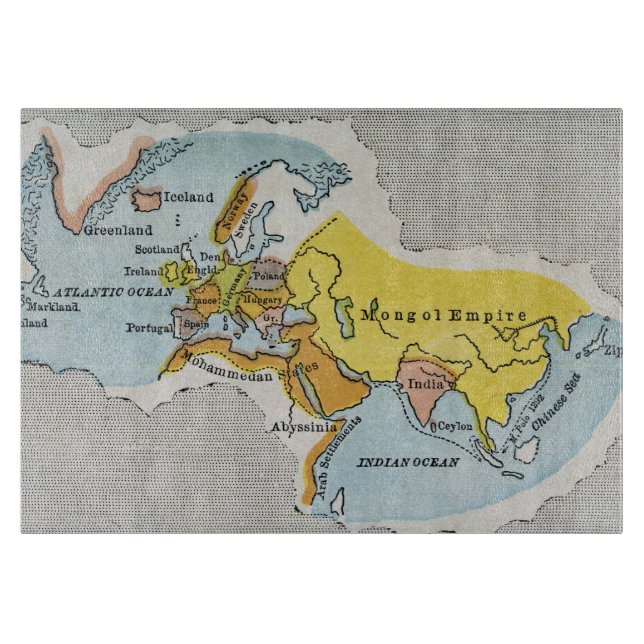 Planche À Découper CARTE du MONDE, c1300. (Devant)