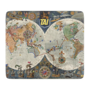 Planche À Découper Carte du monde d'Aeriens Internationaux de