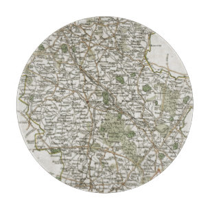 PLANCHE À DÉCOUPER CARTE DU STAFFORDSHIRE, 1793