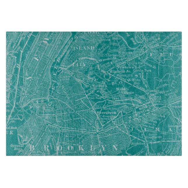 Planche À Découper Carte graphique de New York (Devant)