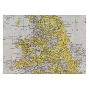 PLANCHE À DÉCOUPER CARTE : L'ANGLETERRE ET LE PAYS DE GALLES