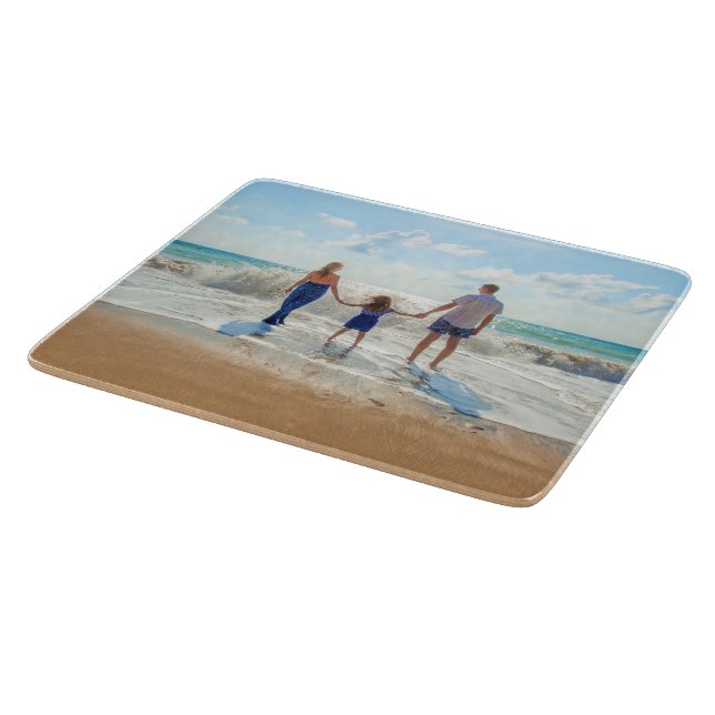 Planche À Découper Carte photo personnalisée avec vos photos de famil (Coin)