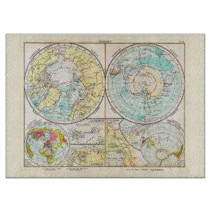 Planche À Découper Carte polaire de langue allemande
