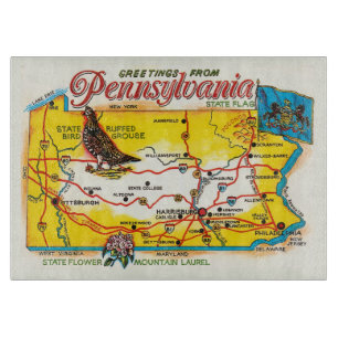 Planche À Découper Carte postale de Pennsylvanie