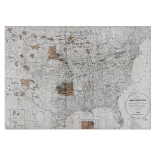 PLANCHE À DÉCOUPER CARTE : RÉSERVATIONS, 1888