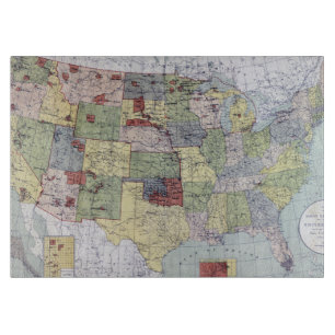 PLANCHE À DÉCOUPER CARTE : RÉSERVATIONS, 1892