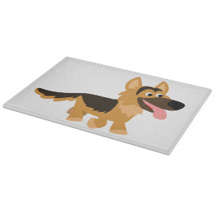 Planche À Découper Cartoon mignon Allemand Berger Dog Cutboard