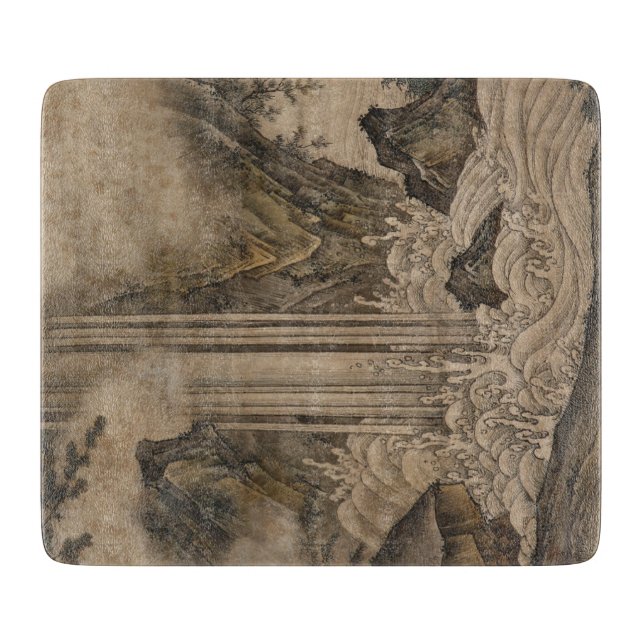Planche À Découper Cascade (art paysager japonais) (Kano Motonobu) (Devant)