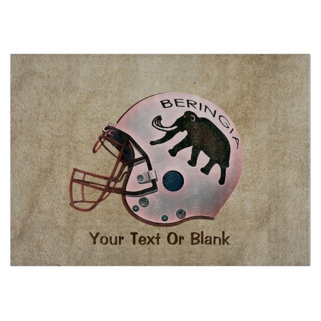 Planche À Découper Casque de football de l'Université de Beringia (Devant)