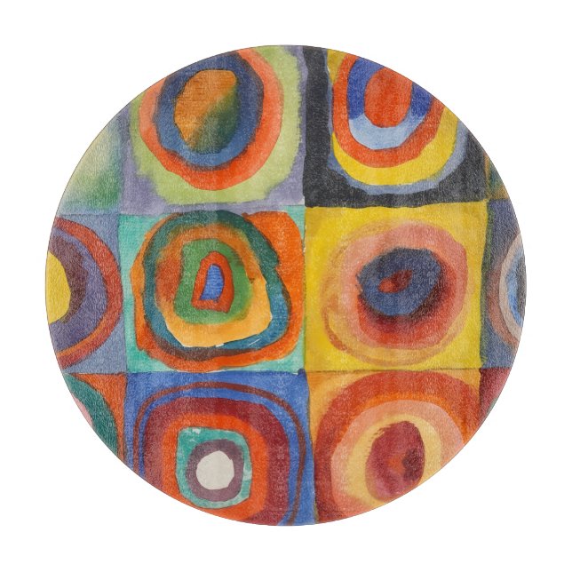 Planche À Découper Cercles concentrés Carré de Kandinsky (Devant)