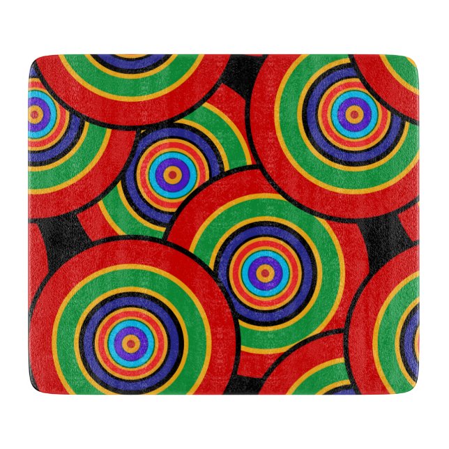 Planche À Découper Cercles et anneaux rétro (Devant)
