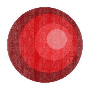 Planche À Découper Cercles Rouges Rétro