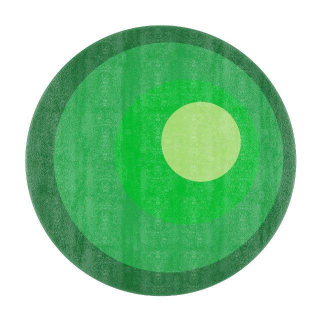 Planche À Découper Cercles Verts Rétro (Devant)