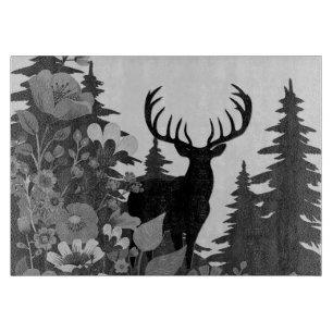 Planche À Découper Cerf avec grand rack hors forêt